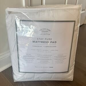 Pottery Barn Teen Stay Pure Organic Mattress Pad Cover XL Twin Dorm 39” X 80”